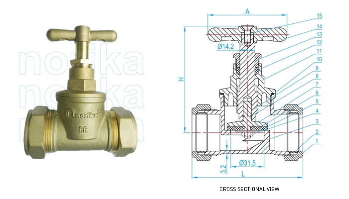 Brass CR Stopcock Compression End